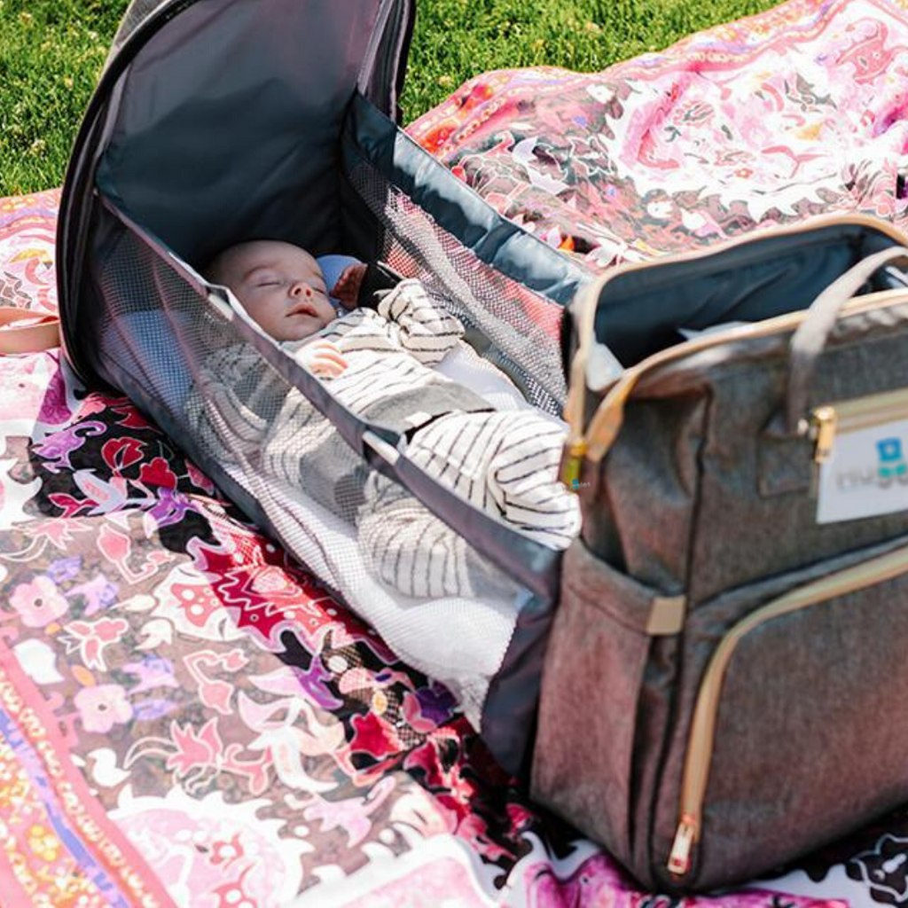 Huggles Pack™ Baby Portable Bed & Diaper Bag