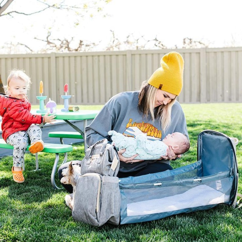 Huggles Pack™ Baby Portable Bed & Diaper Bag