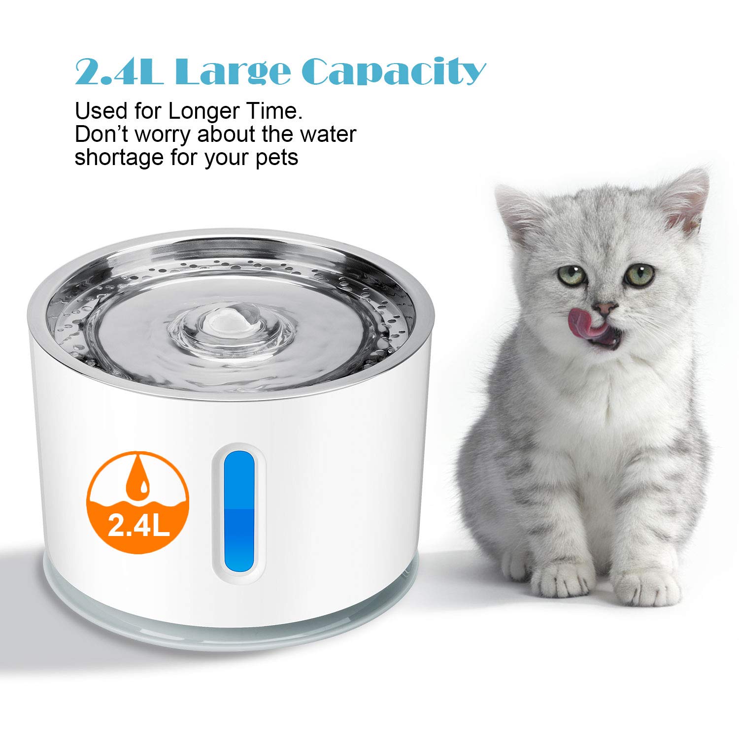 2.4L Automatic Cat Water Fountain