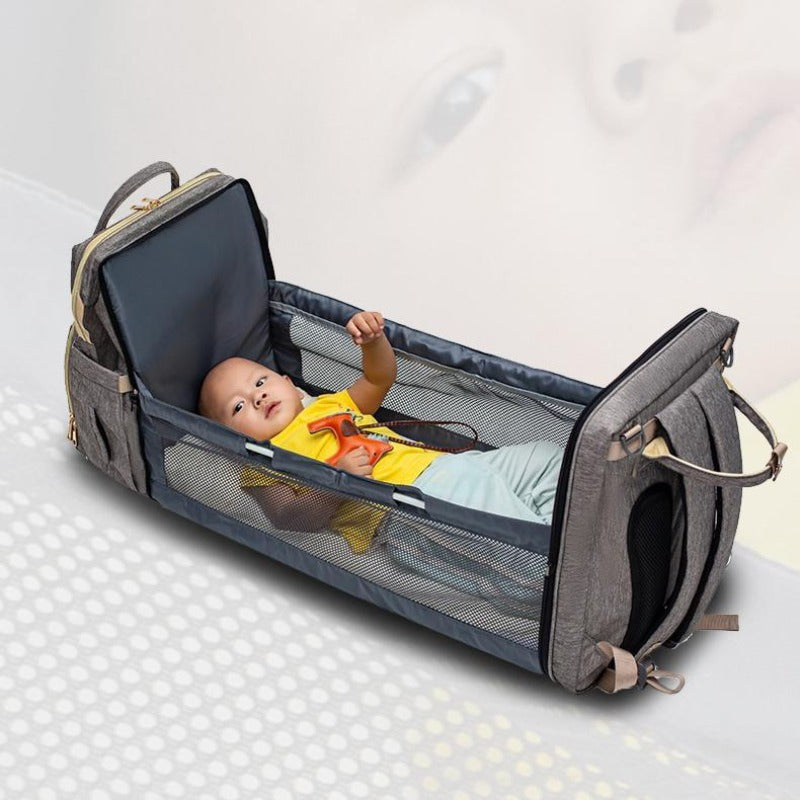 Huggles Pack™ Baby Portable Bed & Diaper Bag