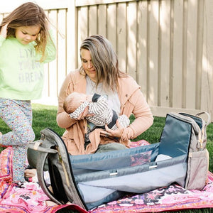 Huggles Pack™ Baby Portable Bed & Diaper Bag